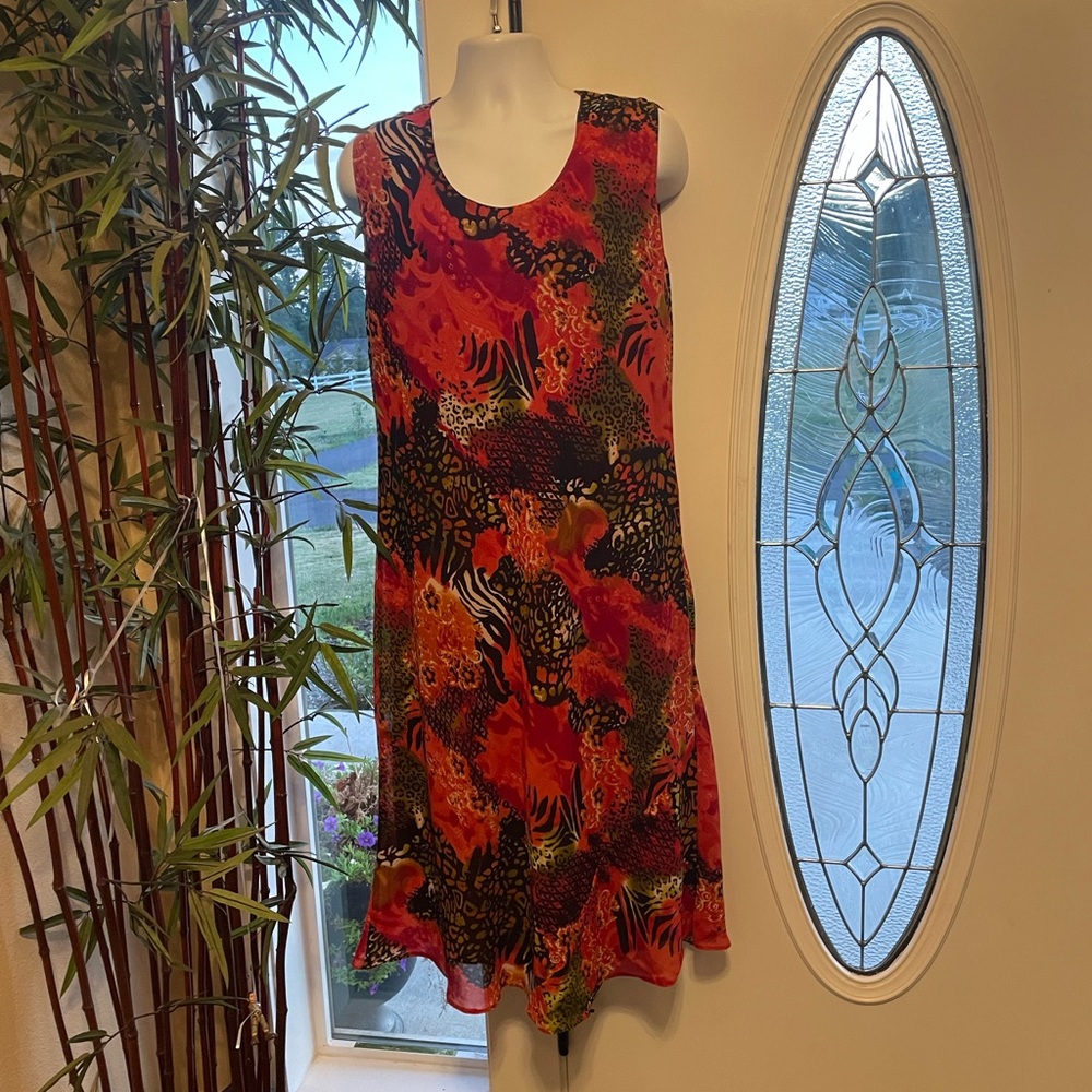 Signature Black and Red Sleeveless Sundress